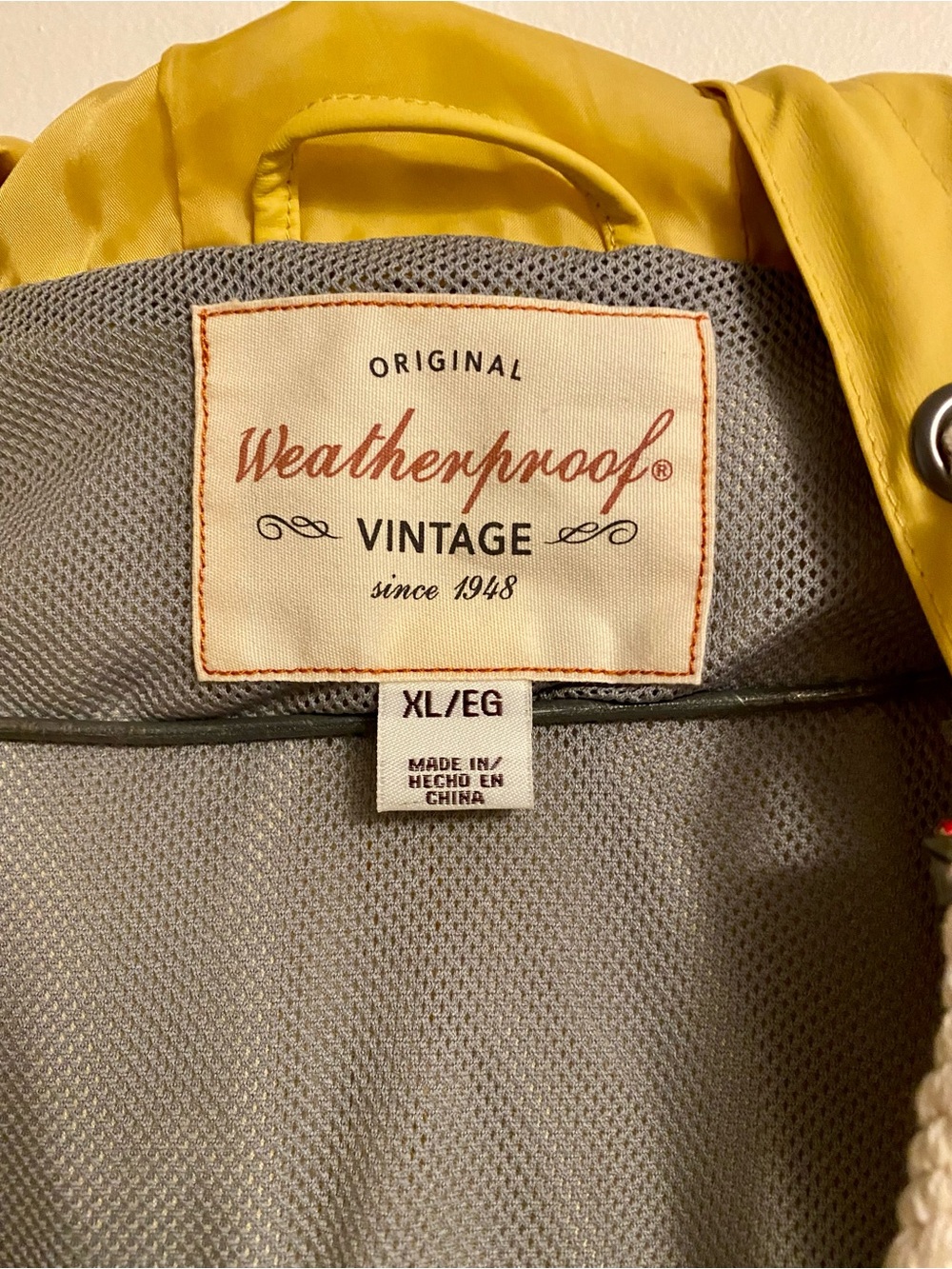 Weatherproof Yellow Hooded Raincoat with Front Zip - Picture 2 of 5